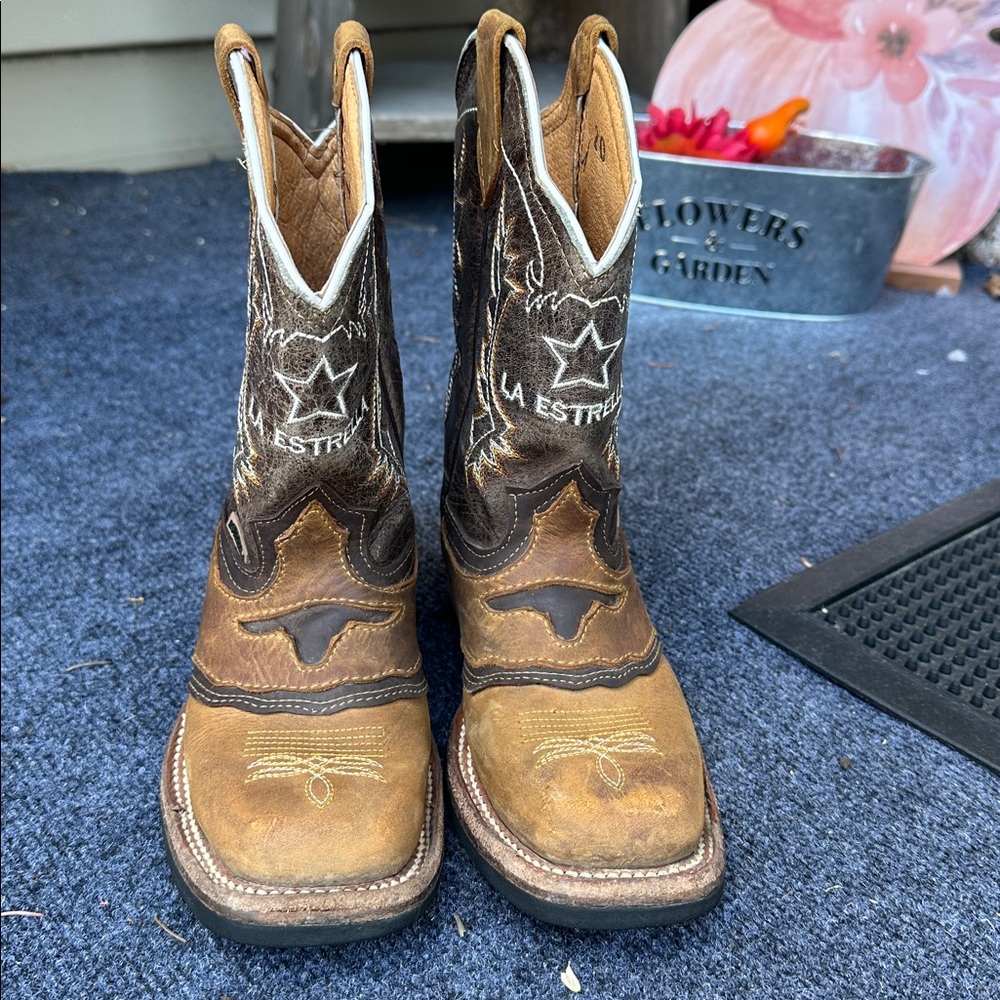 Kids Western Boots - Brown